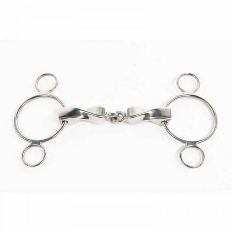 #BE013P030000534: Metalab 5 3/4″ Stainless Steel Thick Twisted Single Joint Continental Gag Bit