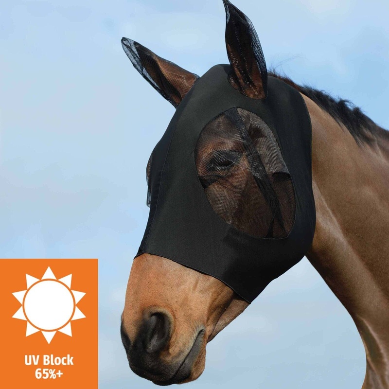 WeatherBeeta Stretch Bug Eye Saver Fly Mask, with Ears, UV, 10 Colours
