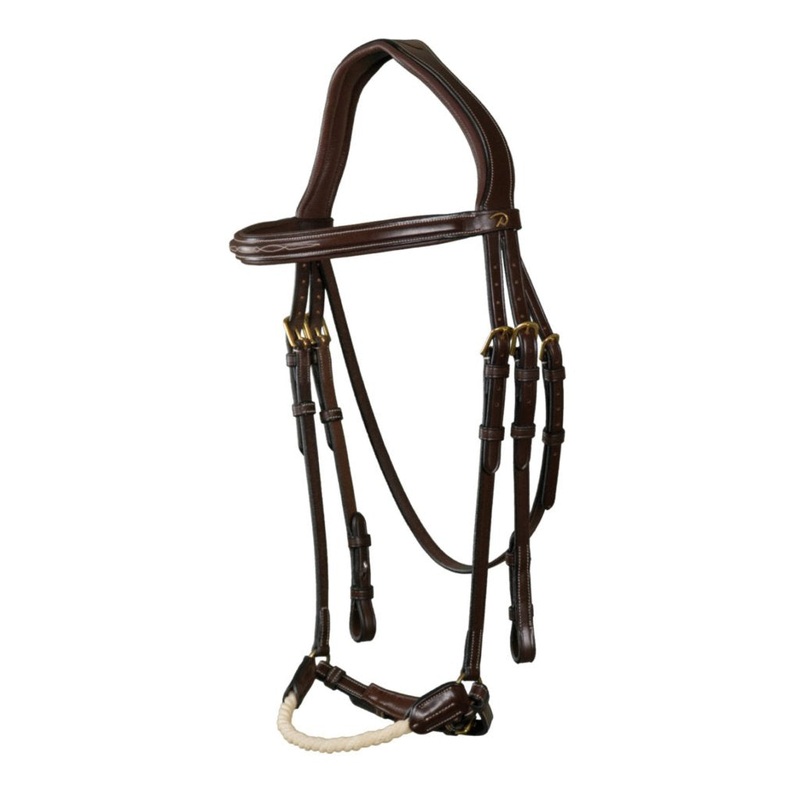 Dyon D Collection Rope Drop Noseband for Horse Bridle