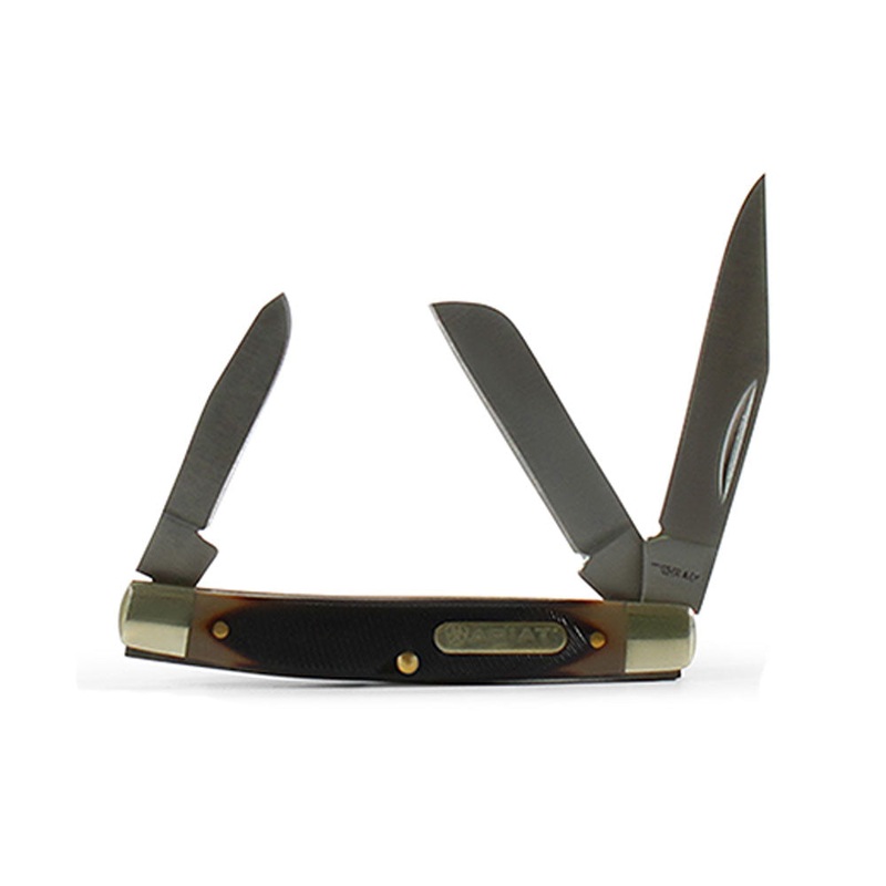 A710010802 Ariat Folding Large Knife 3 3/8” Stockman Brown