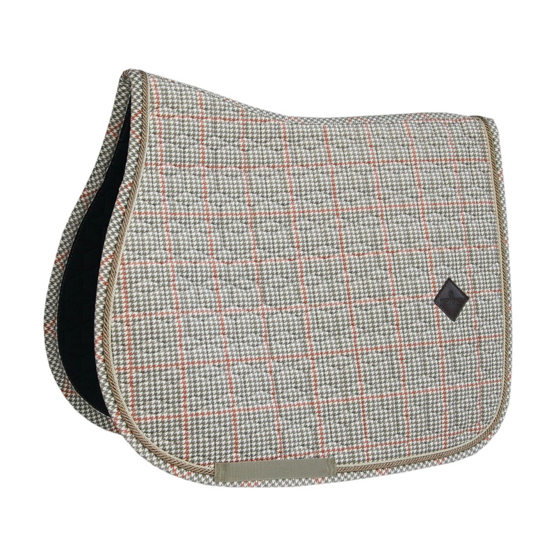 Kentucky Horsewear Saddle Pad Pied-de-Poule Jumping, Beige