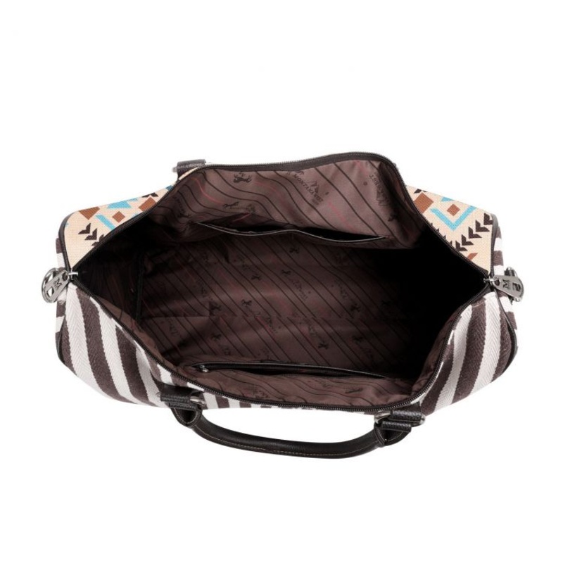 Montana West Cowprint Canvas Weekender Bag