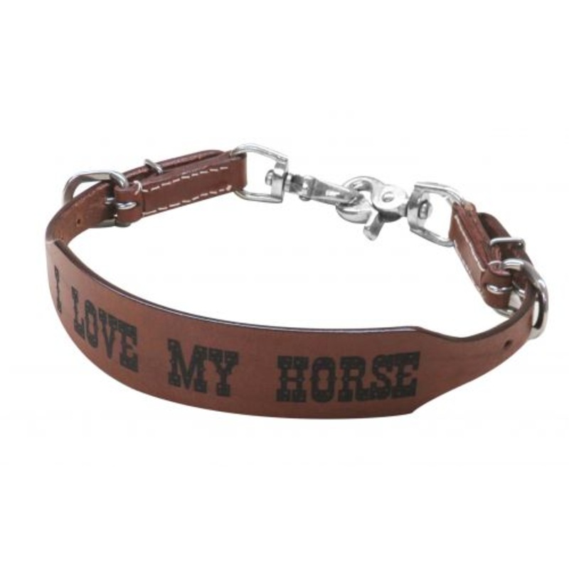 #176326: Showman PONY SIZE ” I love my horse”branded wither strap