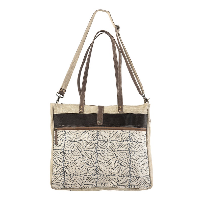 OHLAY KB183 TOTE Upcycled Wool Upcycled Canvas Genuine Leather women bag western handbag purse
