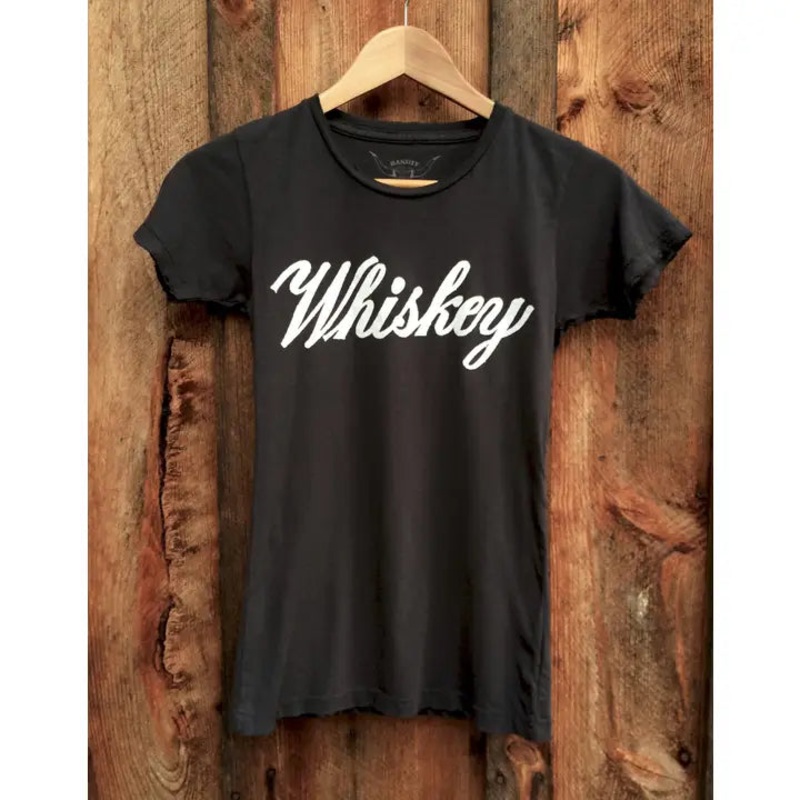 Whiskey Women’s Vintage Tee Black/White