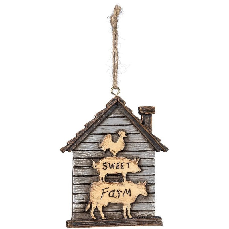 Gift Corral Ornament Barn 3 Animals