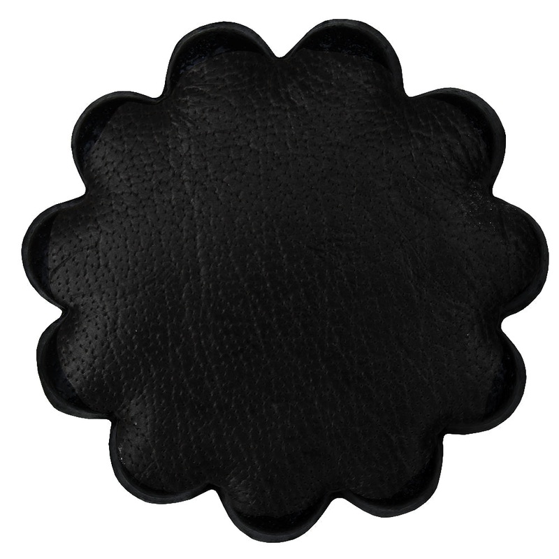Set Of 06 Hilason Plain Scalloped Leather Rosette Concho Saddle Tack 1-1/2″