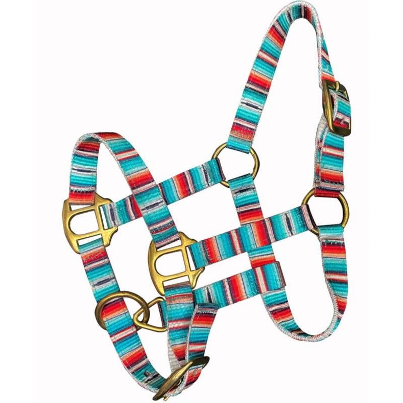 Showman  Premium nylon Serape Print halter with brass hardware