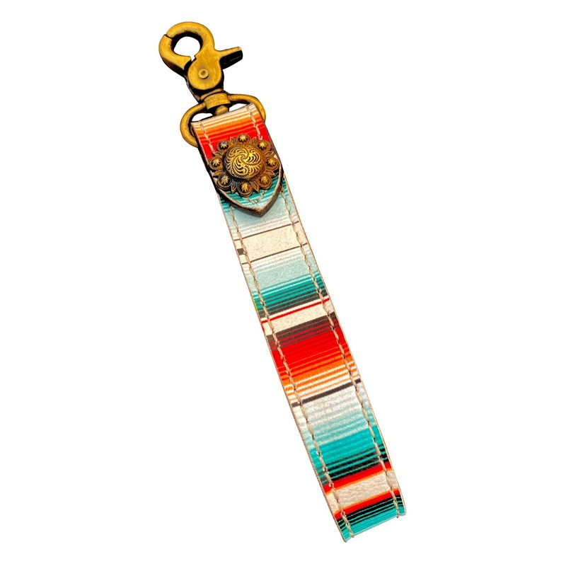 Showman  S outhwest Serape printed keychain wristlet