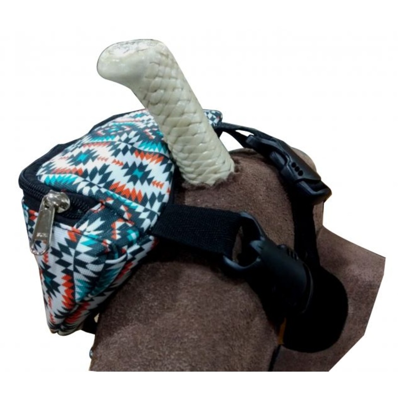 Showman Aztec Print Insulated Nylon Saddle Pouch