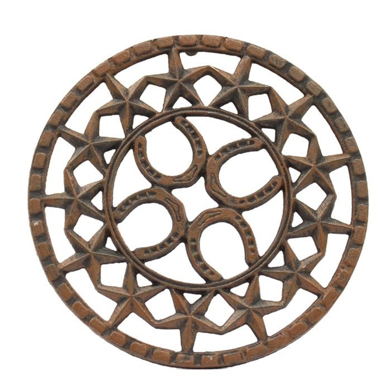 Western Moments Horseshoe/Star Round Trivet