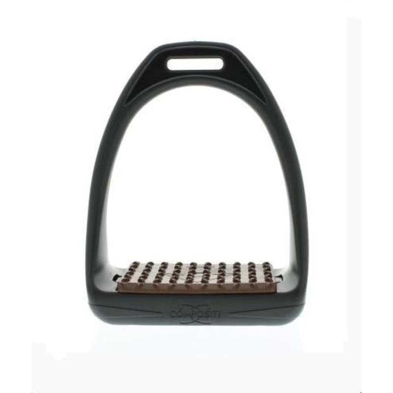 Compositi REFLEX Adult Synthetic Wide Tread Stirrups – Black & Brown