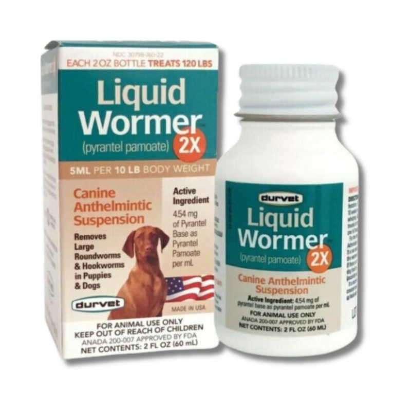 Durvet Liquid Dog Wormer 2X – 2oz bottle