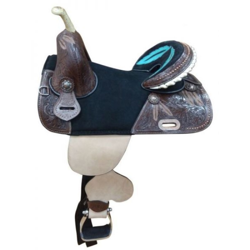 16″ Leather Treeless Saddle-FREE SHIPPING