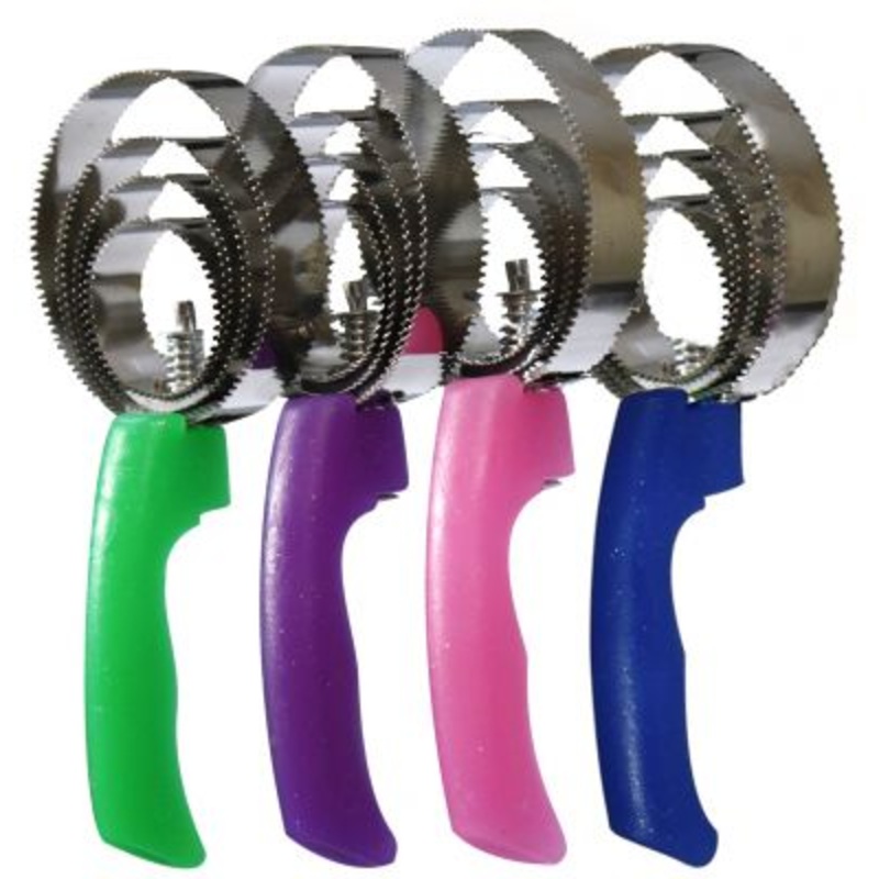 #24427: Showman metal spring curry comb with glitter handle