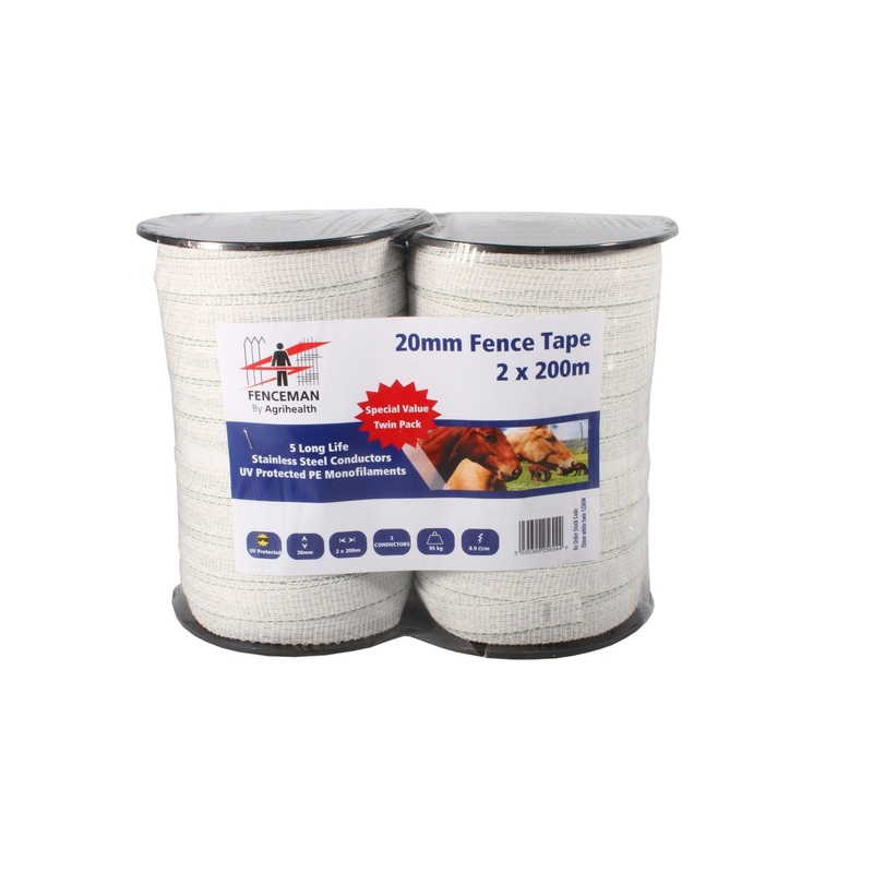 Fenceman 200m Tape Standard Twin Pack