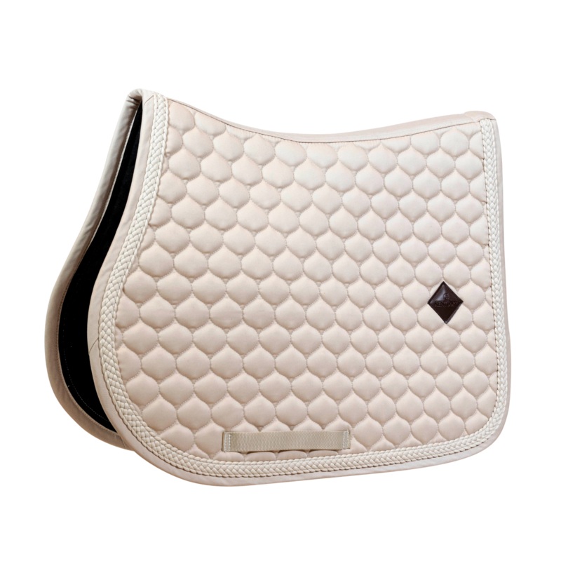 Kentucky Horsewear Show Jumping Saddle Pad with Plaited Cord, Beige