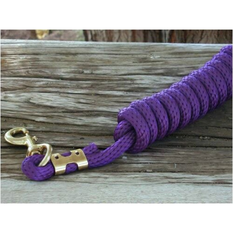 Weaver Poly Lead Rope with a Solid Brass 225 Snap, Purple