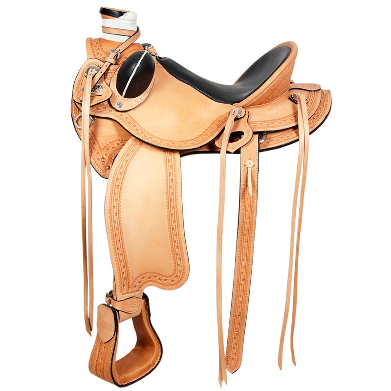 Western Horse Wade Saddle American Leather Ranch Roping Tan