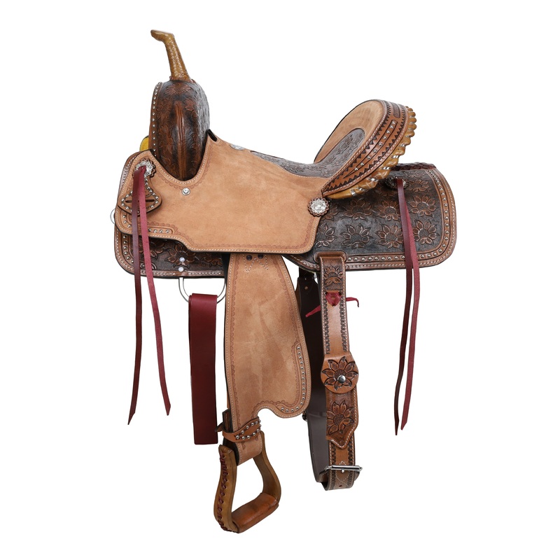 15″ Double T Sunflower Trails Barrel Saddle