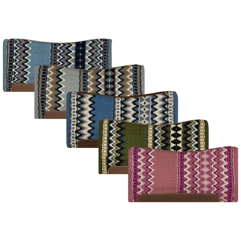 36″ X 34″ Wool Top Contoured Memory Felt Bottom Saddle Pad  Southwest Stripe-5 COLORS-FREE SHIPPING