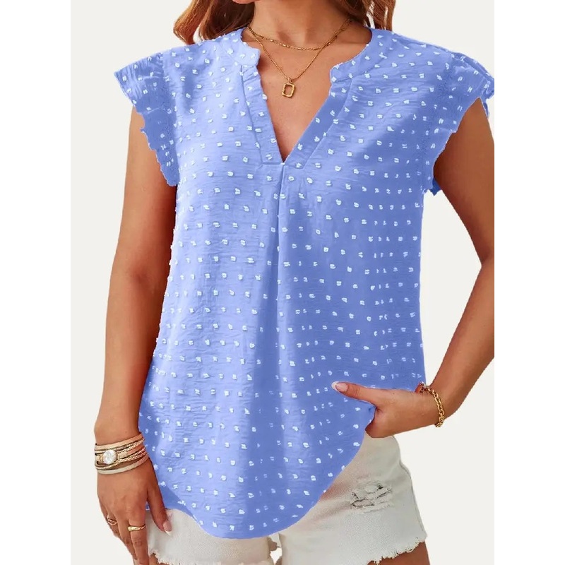 Swiss Dot Cap Sleeve Top