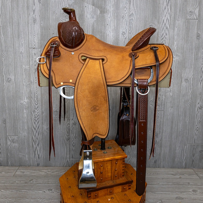 Tucson Rancher 1/8 Bones Stamp W/ Rope Border, Seat Rigging