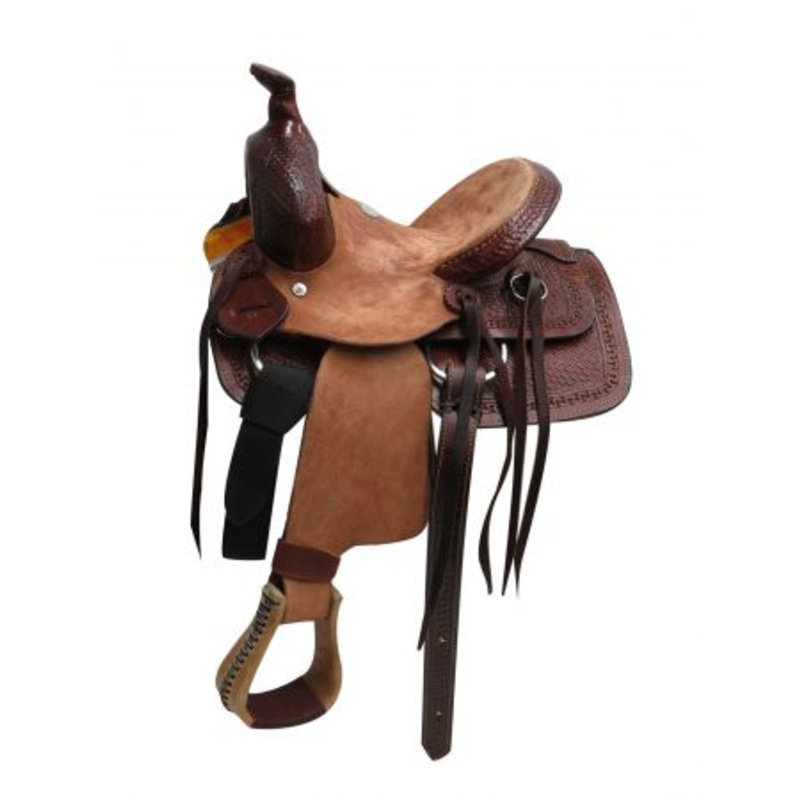#16510: 10″ Buffalo hard seat pony/youth saddle