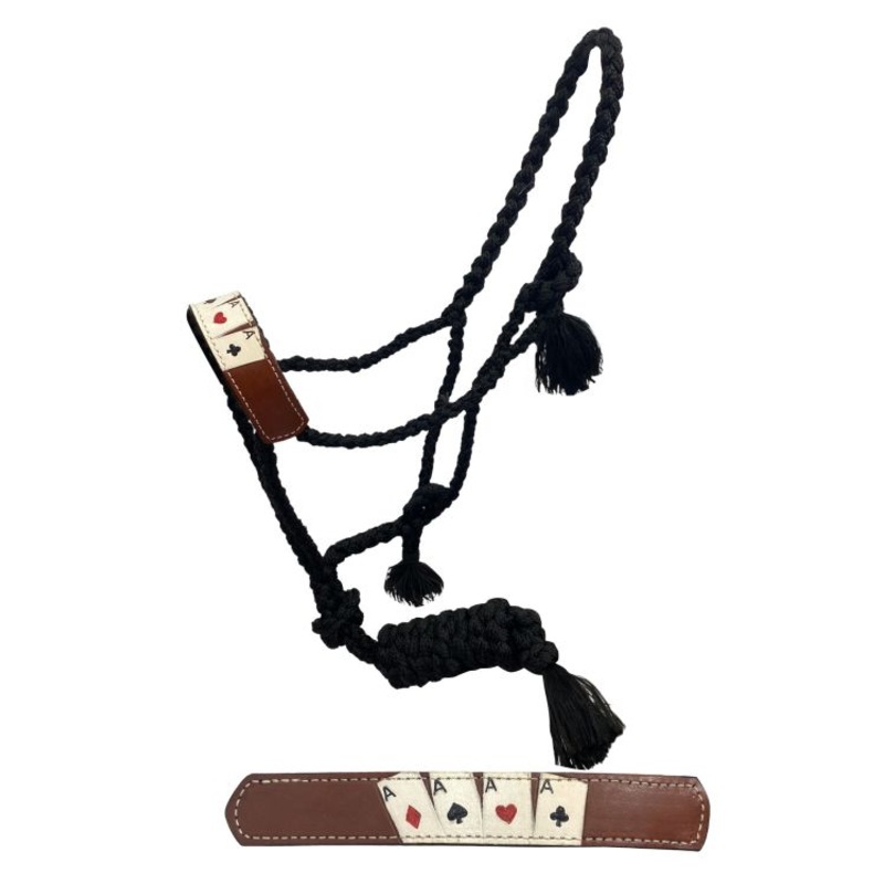 Woven Black Nylon Mule Tape Halter – ‘Four of a Kind’-FREE SHIPPING