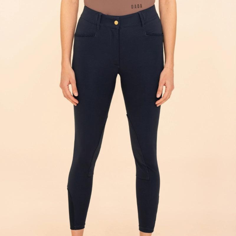 Ladies Giovani Light Breeches | Medium Rise | Knee Grip | Navy