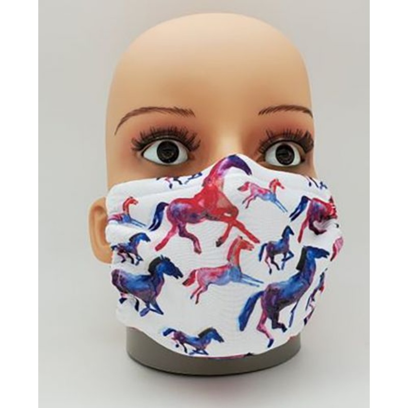 #MC006: Cotton Face Mask with Rainbow Running Design