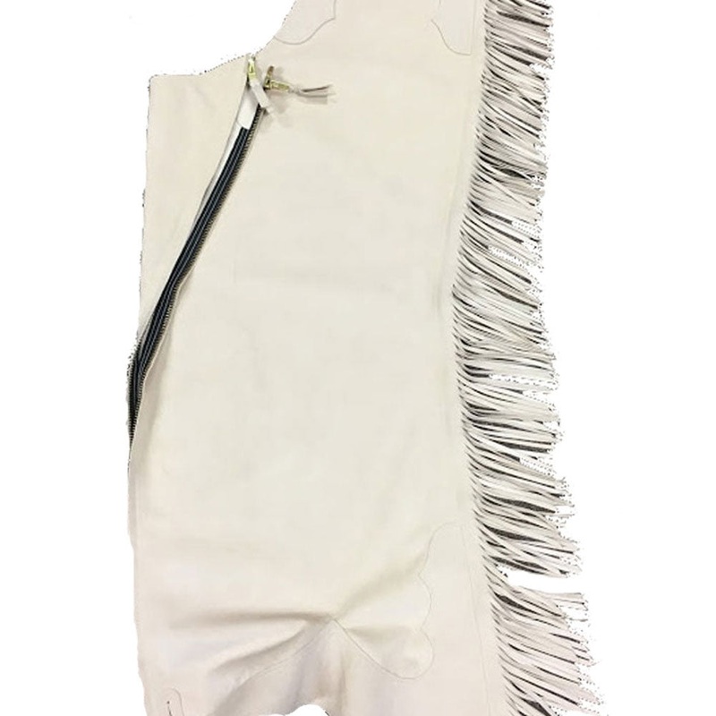 701 Hobby Horse Adult Ultrasuede Fringed Chaps – Sand Large