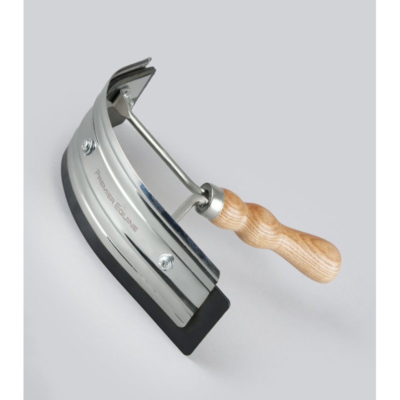 Metal Sweat Scraper with Wooden Handle