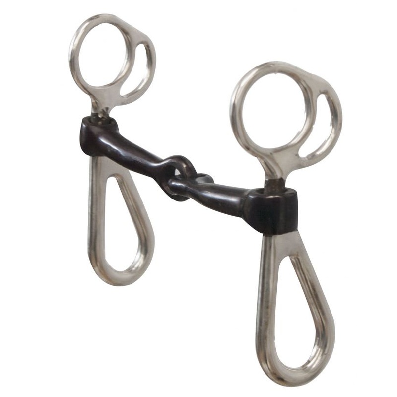 #28-1229: Showman  stainless steel short shank curb bit with 5″ sweet iron mouth