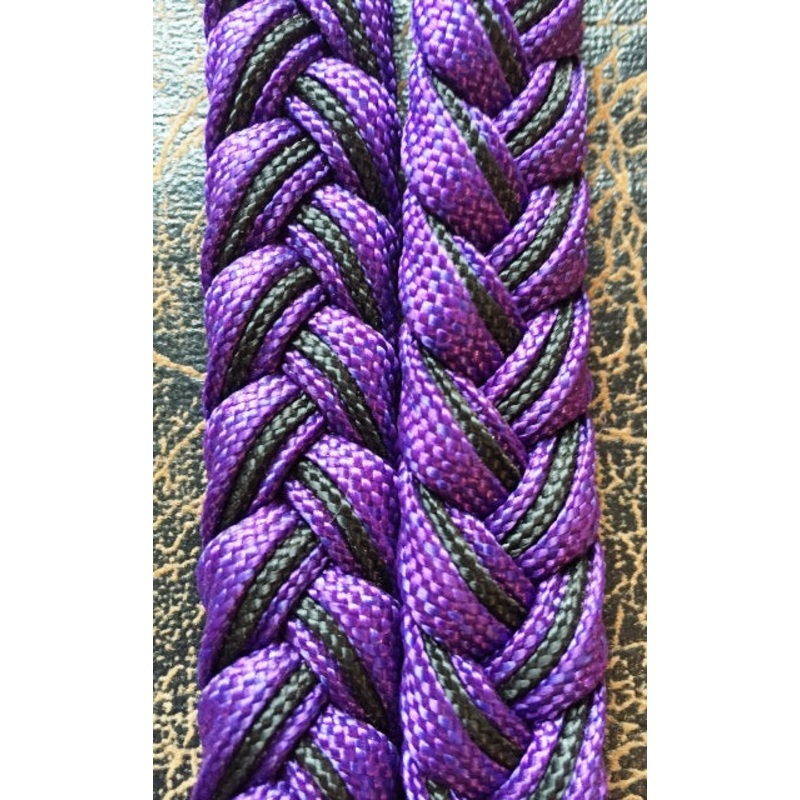 Martha Josey Super Knot Barrel Racing Rein Purple/Black pony size