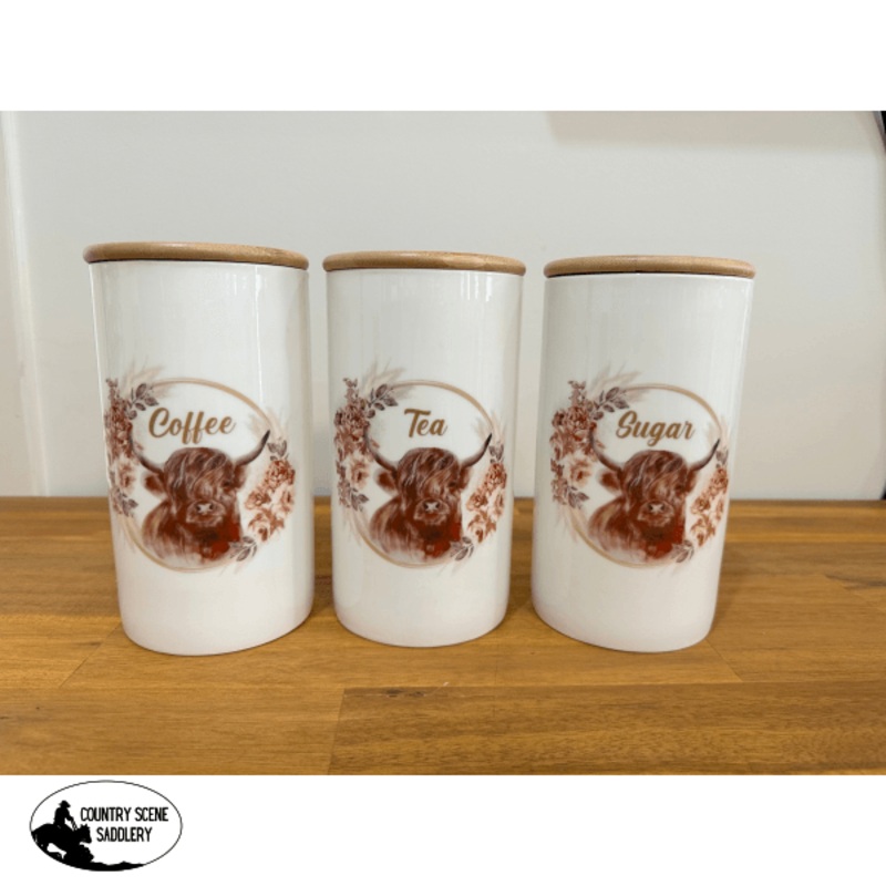 Country Storage Canisters –  Boho Wreath Highland Collection