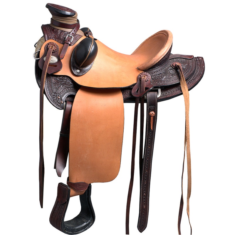 Western Horse Wade Saddle American Leather Ranch Roping Dark Brown