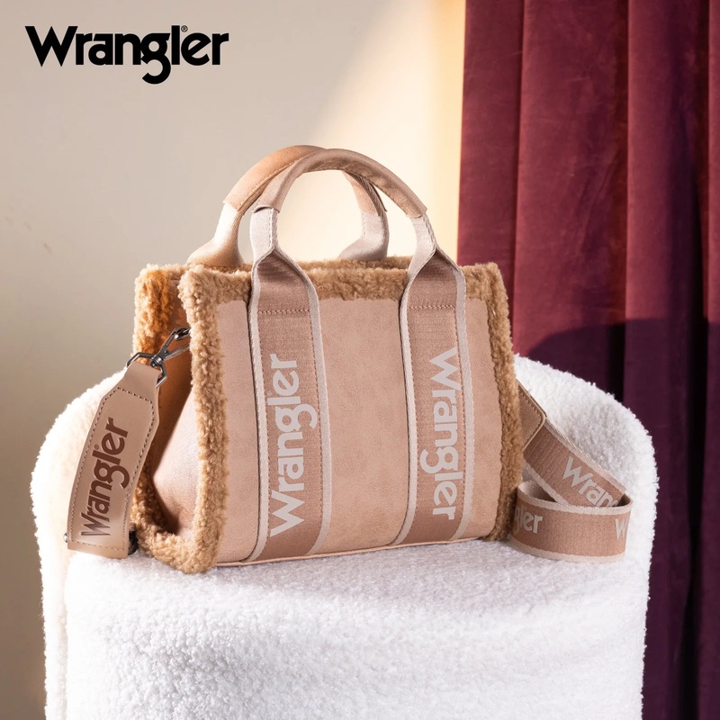 Wrangler Sherpa Canvas Tote ~ Khaki