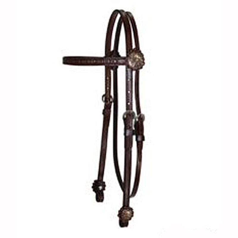 0125-6701 Circle Y Antique Copper 5/8 Inch Browband Headstall – Walnut