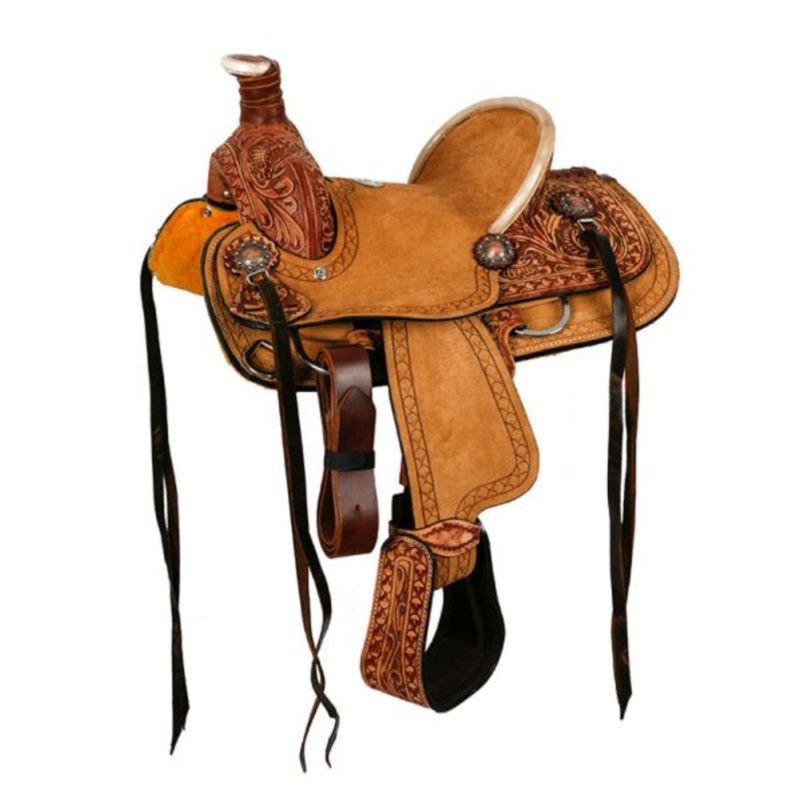 10″ DOUBLE T HARD SEAT ROPER STYLE SADDLE