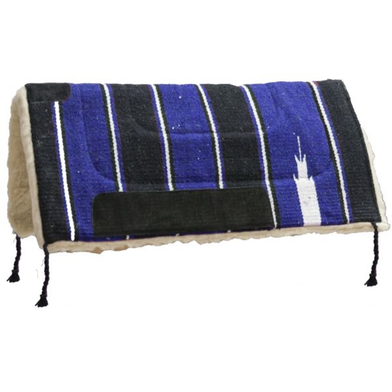 #6116: Showman 30″ x 30″ Navajo built up pad with Kodel fleece bottom and suede wear leathers