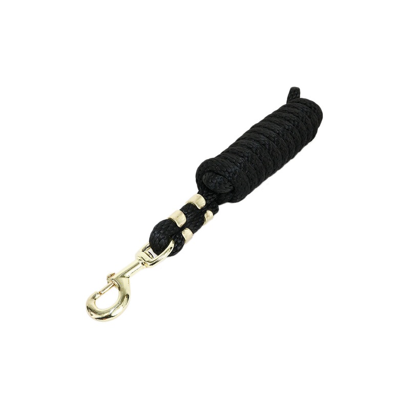 9′ Poly Lead Rope with Brass Plated Bolt Snap