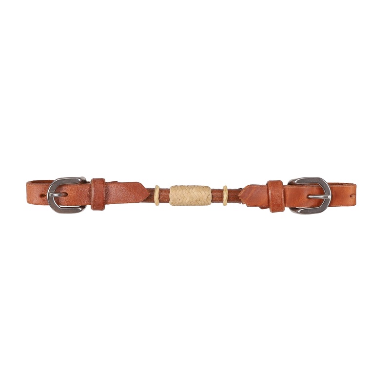 Showman Argentina Cow Leather Rolled Curb Strap with Rawhide – Harness