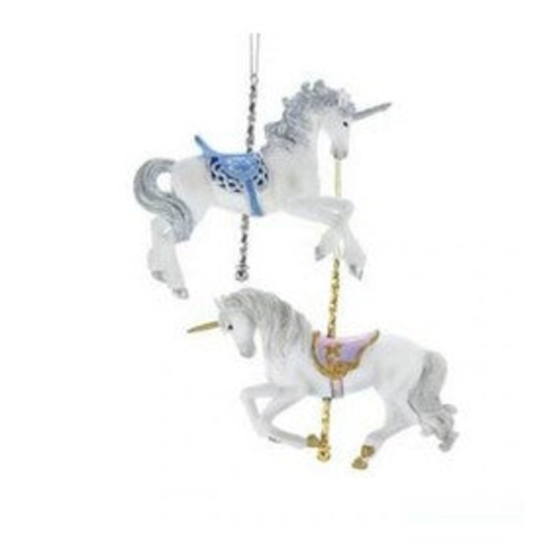 Unicorn Carousel Ornaments (Set of 2)