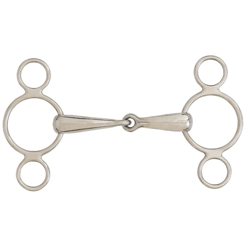 5.5″ Centaur Stainless Steel 2-Ring Elevator Gag Horse Bit Lost Wax Cast