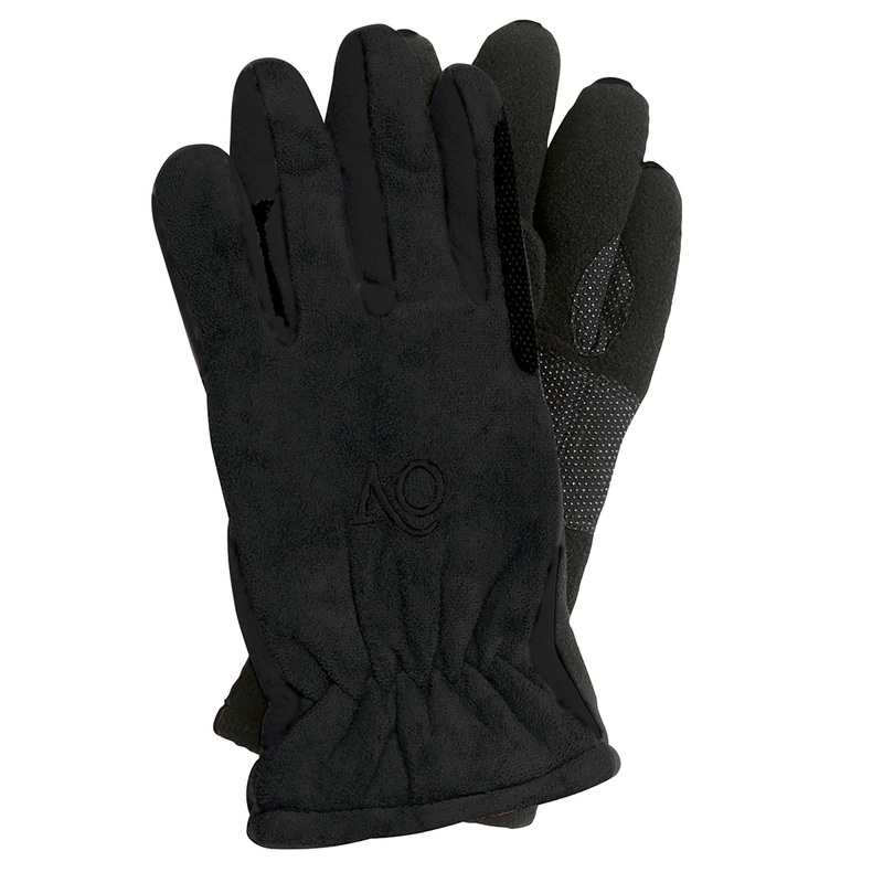 Kids’ Polar Fleece Winter Riding Gloves – Black/Black