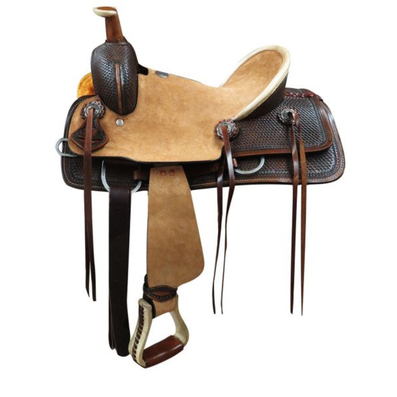 12, 13 Double T Youth hard seat roper style saddle