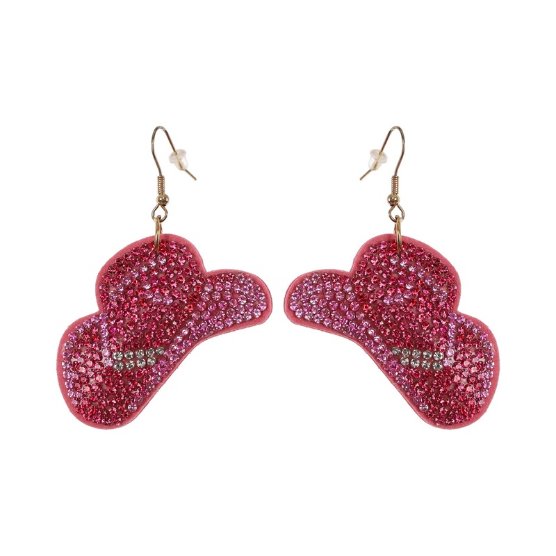 Bling Rhinestone Earring – Pink Hat