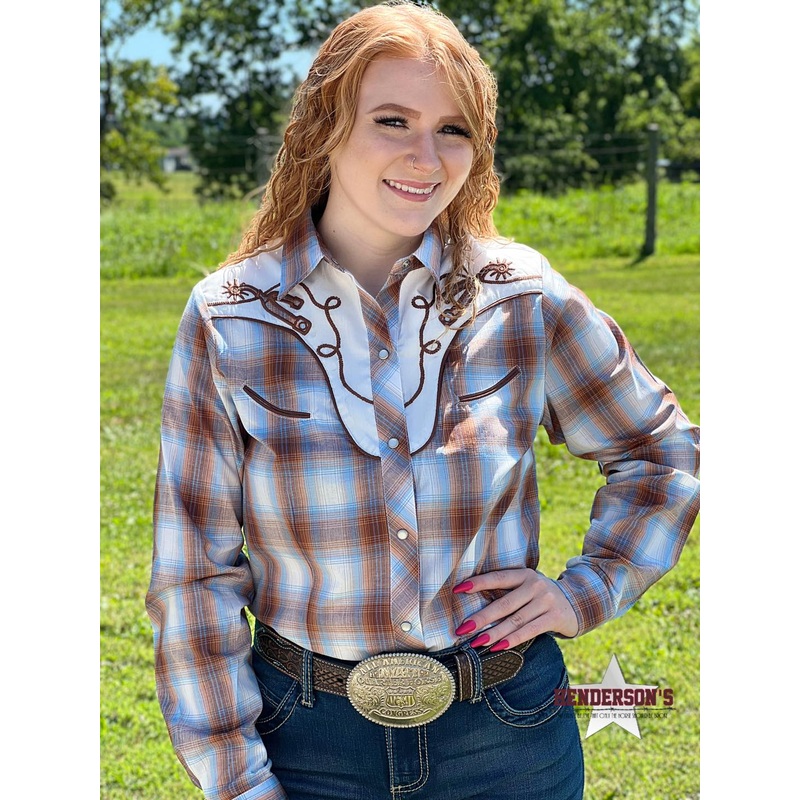 Ladies Butterscotch Applique Shirt by Roper~ Only Large, X-Large