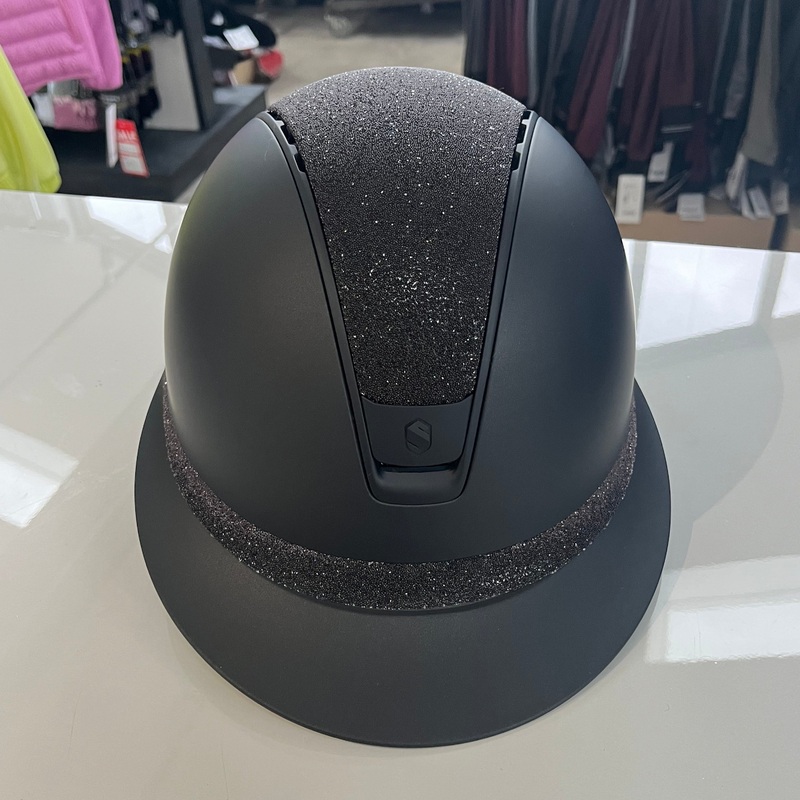 Samshield Miss Shield 2.0 Black, antique pink swarovski top and frontal band M – in stock and ready to ship!